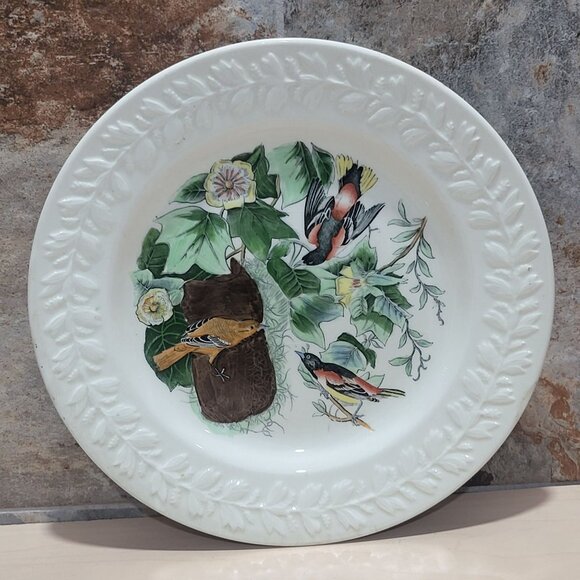 VTG Adams England Audubon Birds of America Baltimore Oriole Decorative Plate Rep - Picture 1 of 6